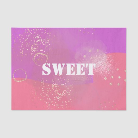 Romantic glitter pink art tissuepapier (Voorkant)