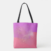 Romantic glitter pink art tote bag (Achterkant)