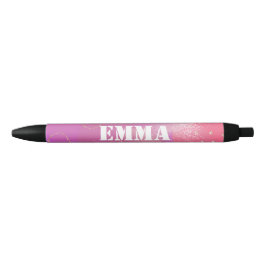 Romantic glitter pink art zwarte inkt pen