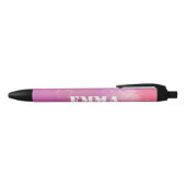 Romantic glitter pink art zwarte inkt pen (Bovenkant)