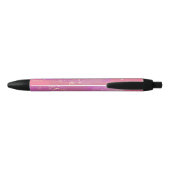 Romantic glitter pink art zwarte inkt pen (Achterkant)