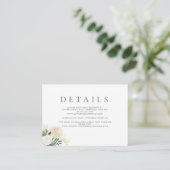 Romantic Glitter Roos Informatiekaartje (Staand voorkant)