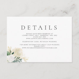 Romantic Glitter Roos Informatiekaartje