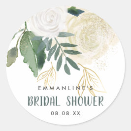 Romantic Glitter Rozen Vrijgezellenfeest Ronde Sticker