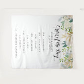 Romantic Glitter Rozen Wedding Order of the Day Wandkleed (Voorkant (horizontaal))