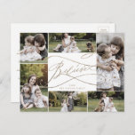 Romantic Gold Believe 6 Foto Jaar in Review Feestdagenkaart<br><div class="desc">Dit romantische goud gelooft 6 fotojaar in review vakantie briefkaart is de perfecte eenvoudige vakantiegroet. Het moderne klassieke ontwerp is voorzien van fancy draden en grillen met prachtige elegante handgeschreven faux champagne Gold folie-typografie. Pas uw briefkaart aan met 6 foto's, uw familienaam, voornamen en jaar. Neem een jaar op in...</div>