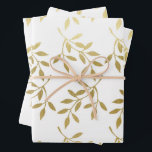 Romantic Gold Botanical Leaf Wedding Inpakpapier Vel<br><div class="desc">Het cadeautje voor een bruidsmeisje in een faux gouden botanische bladpatroon maakt een geweldige presentatie. Ideaal voor nieuwpootjes,  vrijgezellenfeesten,  trouwdouches,  nieuwe huizen,  verlovingen douches en nog veel meer.</div>