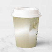 Romantic Gold Bow & Glitter 50th Wedding Papieren Bekers (Rechts)