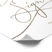 Romantic Gold Calligrafie Log Poster in (Hoek)