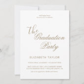 Romantic Gold Calligraphy Afstuderen Celebration Kaart (Voorkant)