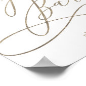 Romantic Gold Calligraphy Cigar Bar Sign. Poster (Hoek)