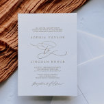 Romantic Gold Calligraphy Flourish Formal Wedding Kaart<br><div class="desc">Deze romantische goudkalligrafie bloeit de officiële huwelijksuitnodiging perfect voor een eenvoudige bruiloft. Het moderne klassieke ontwerp is voorzien van fancy zwellingen en grillen met prachtige elegante handgeschreven faux champagne Gold-typografie. Opmerking: dit ontwerp is niet voorzien van echte gouden folie. Het is een afbeelding van hoge kwaliteit die gemaakt is om...</div>