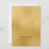Romantic Gold Calligraphy & Gold Foil Wedding Kaart (Achterkant)