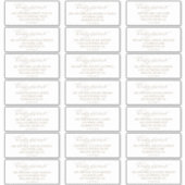 Romantic Gold Calligraphy Guest Adresetiketten Sticker (Voorkant)