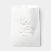 Romantic Gold Calligraphy Hartelijk dank voor uw h Bedankzakje (Voorkant)