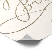 Romantic Gold Calligraphy | Ivory Cigar Bar Poster (Hoek)