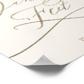Romantic Gold Calligraphy Ivory Dancing Feet Sign. Poster (Hoek)