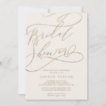 Romantic Gold Calligraphy | Ivory Vrijgezellenfees Kaart<br><div class="desc">Deze romantische goudkalligrafie-ivoor-bridale doucheuitnodiging is perfect voor een eenvoudige trouwdouche. Het moderne klassieke ontwerp is voorzien van fancy draden en grillen met prachtige elegante handgeschreven faux champagne Gold folie-typografie. Opmerking: dit ontwerp is niet voorzien van echte gouden folie. Het is een afbeelding van hoge kwaliteit die gemaakt is om op...</div>