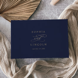 Romantic Gold Calligraphy | marinemonogrambruiloft Gastenboek