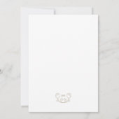 Romantic Gold Calligraphy Monogram Tulip Wedding Kaart (Achterkant)