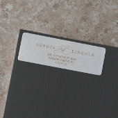 Romantic Gold Calligraphy Return Address Label