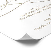 Romantic Gold Calligraphy Signature Drink Sign Poster (Hoek)