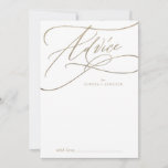 Romantic Gold Calligraphy | Vlaams huwelijk Advieskaart<br><div class="desc">Deze romantische goudkalligrafie is een perfecte trouwadvieskaart voor een eenvoudige bruiloft en kan voor elk evenement worden gebruikt. Het moderne klassieke ontwerp is voorzien van fancy draden en grillen met prachtige elegante handgeschreven faux champagne Gold folie-typografie. Deze advieskaarten kunnen worden gebruikt als alternatief voor een huwelijksreceptie, -vrijgezellenfeest, -baby shower of...</div>