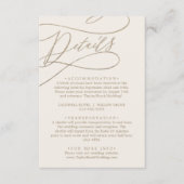 Romantic Gold Calligraphy | Voorraadgegevens Informatiekaartje (Voorkant)