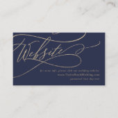 Romantic Gold Calligraphy | Website marineverbindi Informatiekaartje (Voorkant)