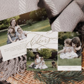 Romantic Gold Cheers 3 Foto jaar in Review Feestdagenkaart