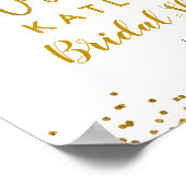 Romantic Gold Cheers to Love Welcome Sign Poster (Hoek)