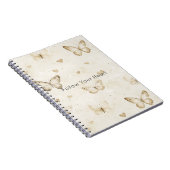 Romantic Gold Cream Hearts   Notitieboek (Rechterzijde)