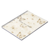 Romantic Gold Cream Hearts   Notitieboek (Linkerzijde)