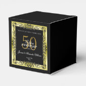 Romantic Gold Decorative Framed 50th Wedding Bedankdoosjes (Achterkant)