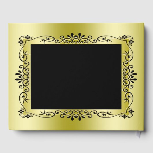 Romantic Gold Decorative Framed 50th Wedding Gastenboek (Achterkant)