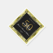 Romantic Gold Decorative Framed 50th Wedding Servet (Hoek)