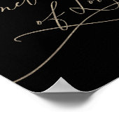 Romantic Gold en Black Generations of Love Poster (Hoek)