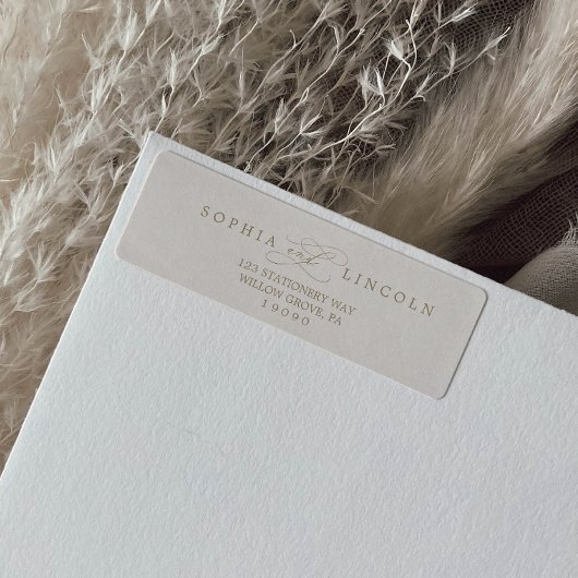 Romantic Gold- en ivoren-etiket Etiket