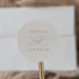 Romantic Gold en Ivory Wedding Envelope zegels