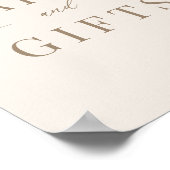 Romantic Gold- en Ivory Wedding-kaarten en -cadeau Poster (Hoek)