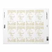 Romantic Gold Flowers Weddenschap Wine Eigen label (Full Sheet)