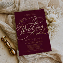 Romantic Gold Foil | Bourgogne Het huwelijk van