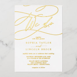 Romantic Gold Foil | Vlaams huwelijk Folie Uitnodiging