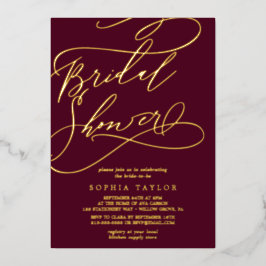 Romantic Gold Foil | Vrijgezellenfeest van Bourgog Folie Uitnodiging