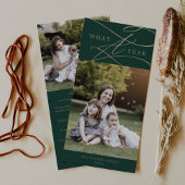 Romantic Gold Green over een jaar nieuws uit de fo Feestdagenkaart