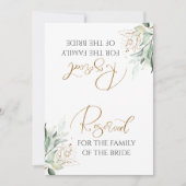 Romantic Gold Greenery White Wedding Reserved Sign (Voorkant)