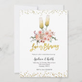 Romantic Gold Love is Brouwerij Couple Shower Kaart (Voorkant)