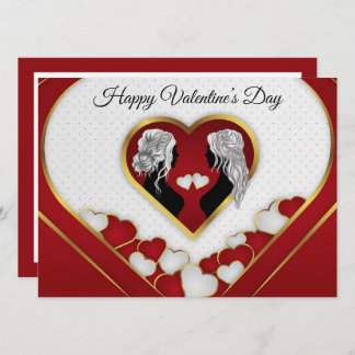 Romantic Gold&Red Heart, de L in LGBTQ-Valentijn