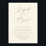 Romantic Gold Script, Wedding Elopement Kaart<br><div class="desc">Nodig uw gasten met dit Perfecte moderne romantische manuscript de Ontvanging van de Weddenschappen/de partij uit viert Uitnodigingskaart (de titel van de Kaart: Gelukkig altijd na het feest),  in Gold font color.. Voeg je feestgegevens toe in het bijbehorende lettertype/de bijbehorende lettertekens.
#TeeshaDerrick</div>
