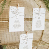 Romantic Gold Table Number Seating Chart Kaart